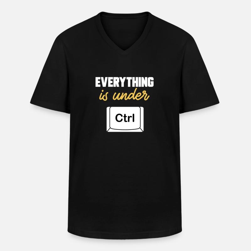 Cybersecurity Hackers IT Security - Men's V-Neck T-Shirt - black