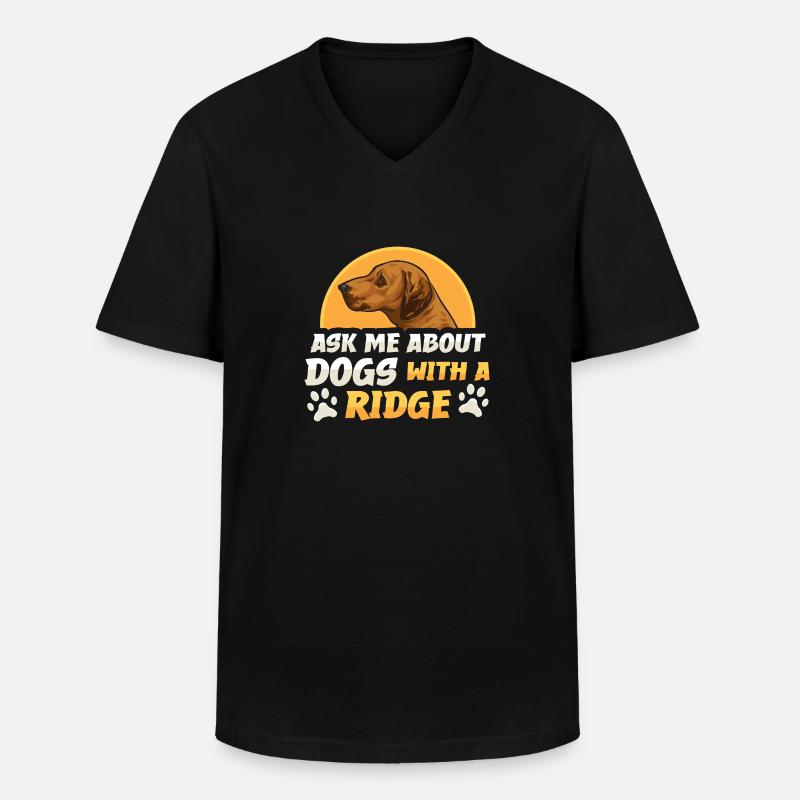 Rhodesian Ridgeback Hund - Männer-T-Shirt mit V-Ausschnitt - Schwarz
