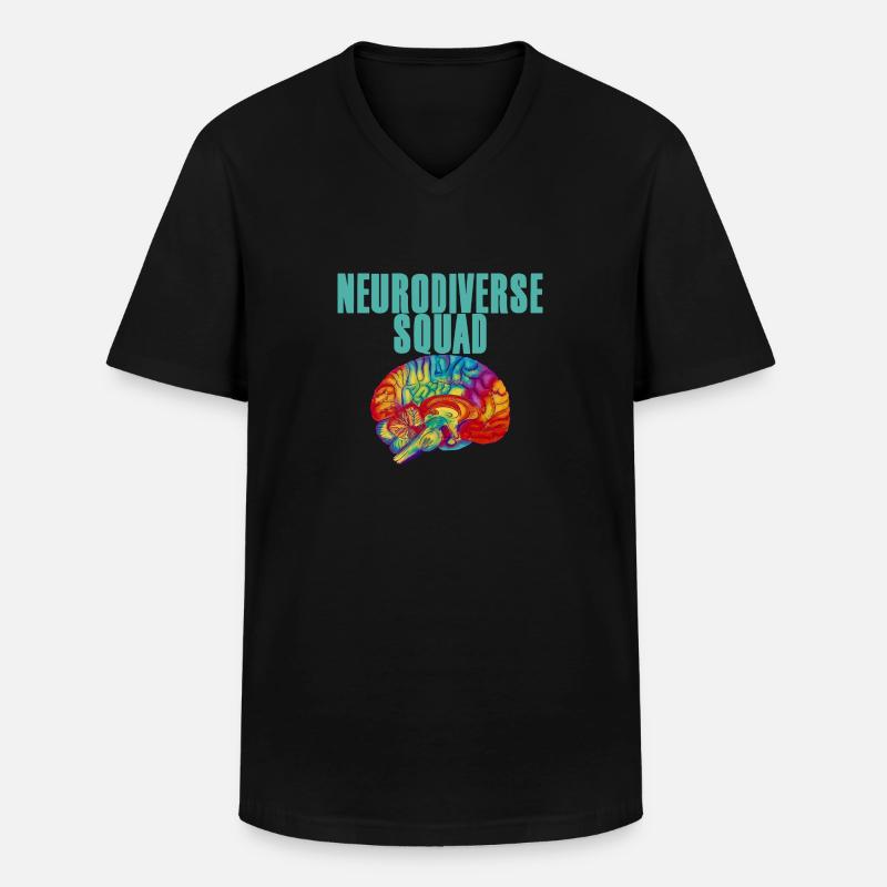 Neurodiverse Squad 4 - Männer-T-Shirt mit V-Ausschnitt - Schwarz