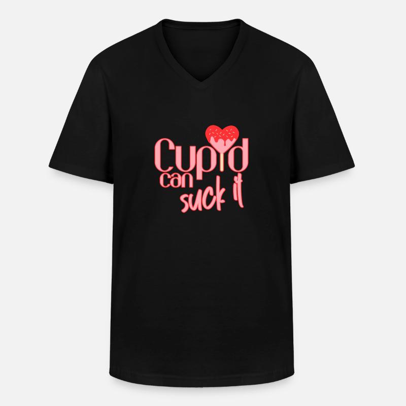 Cupid Can Suck It 2 - Männer-T-Shirt mit V-Ausschnitt - Schwarz