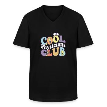 Cool Physicians Club Doctor PHD MD Practitioner - Männer-T-Shirt mit V-Ausschnitt - Schwarz - Vorne - AI Model Male 178 dark (178cm)