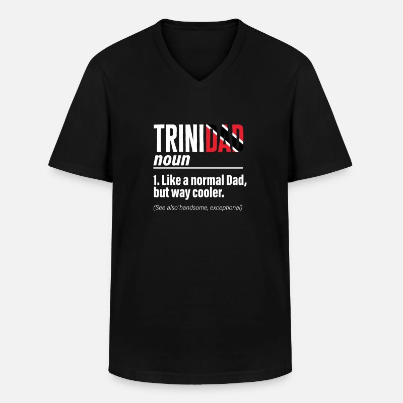 Drapeau de Trinité-et-Tobago - T-shirt col V Homme - noir