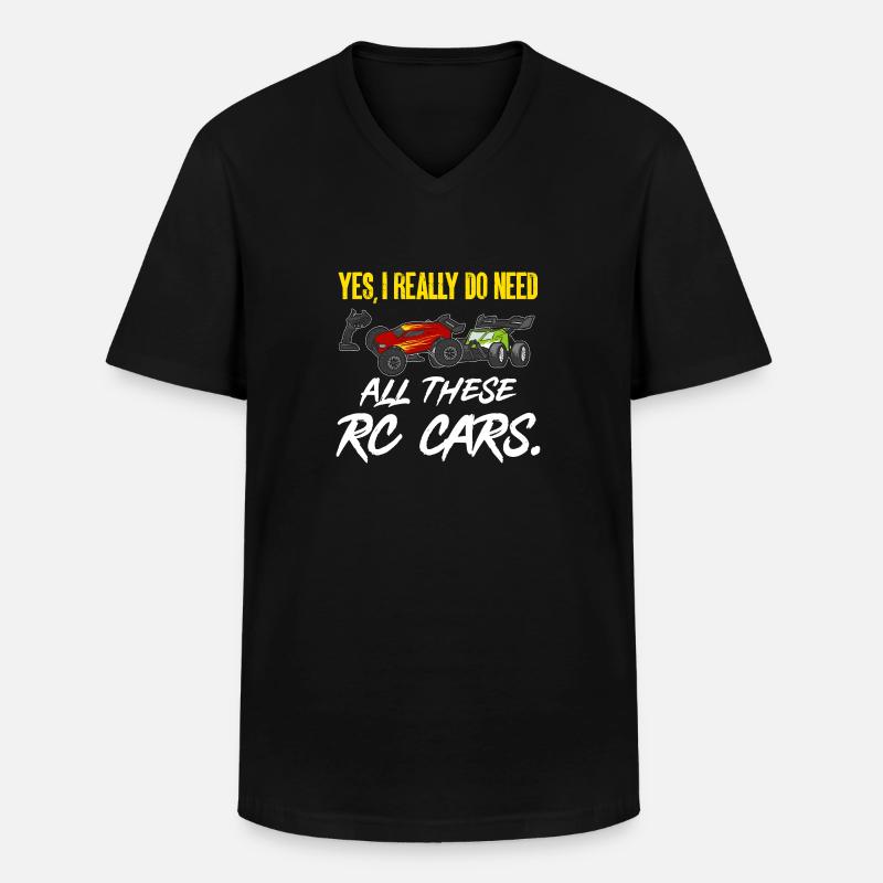 RC Car Ferngesteuertes Auto - Männer-T-Shirt mit V-Ausschnitt - Schwarz