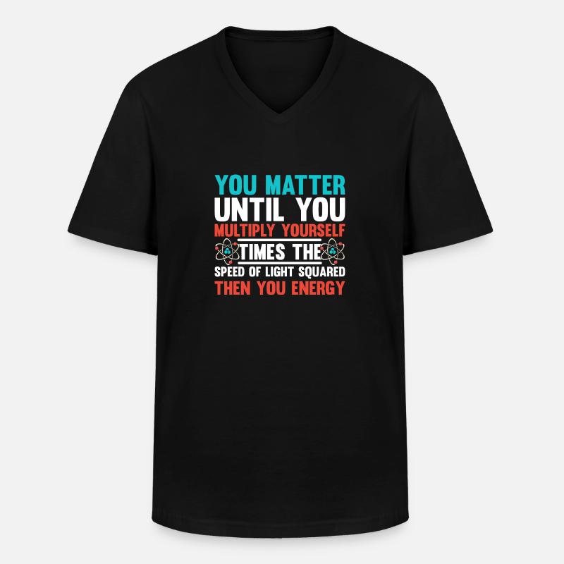 Physik - Männer-T-Shirt mit V-Ausschnitt - Schwarz