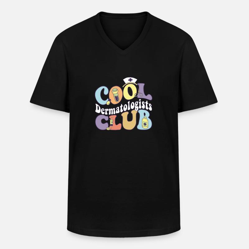 Cool Dermatologists Club Dermatology Practitioner - Männer-T-Shirt mit V-Ausschnitt - Schwarz