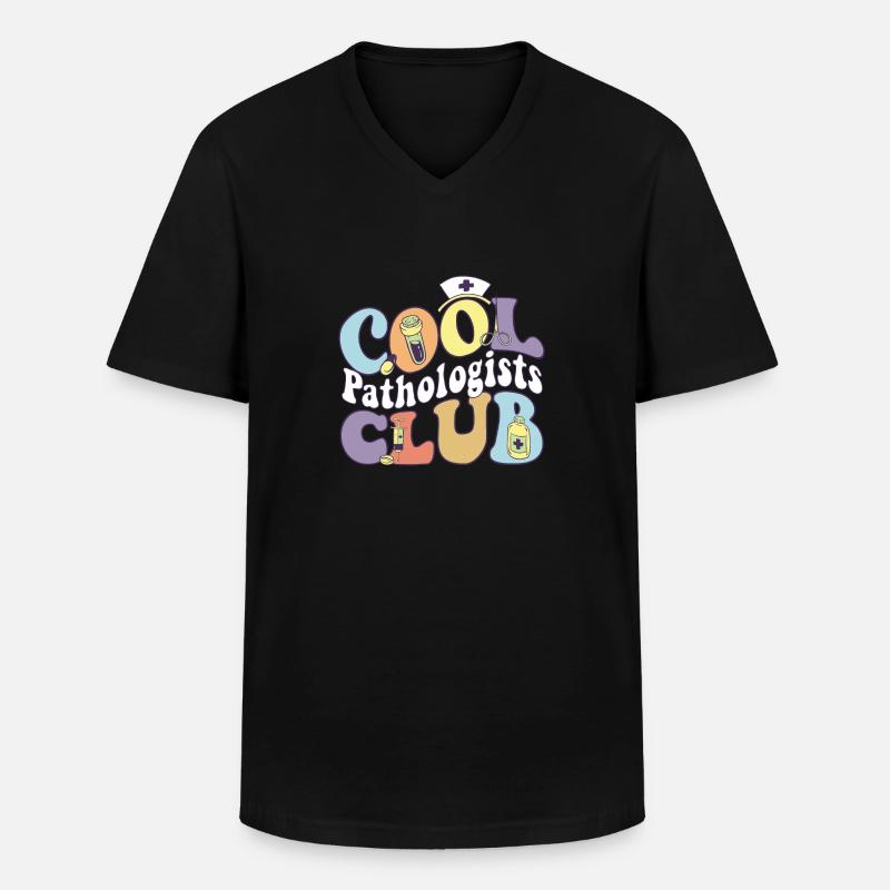 Cool Pathologists Club Pathology Practitioner - Männer-T-Shirt mit V-Ausschnitt - Schwarz