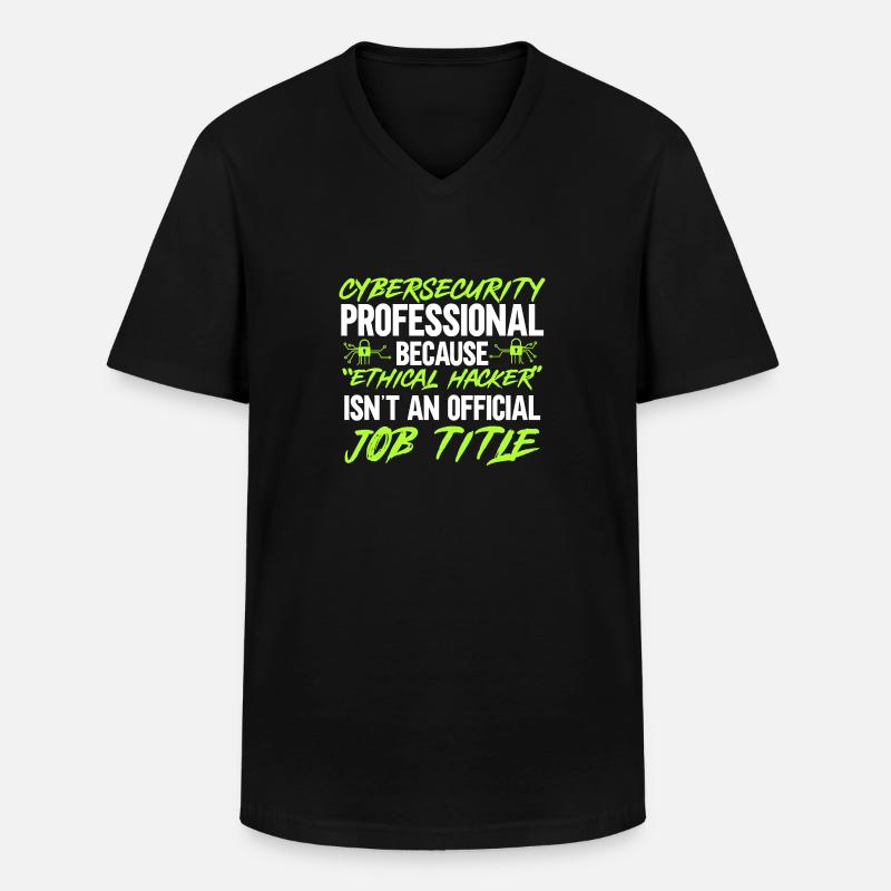 Cybersecurity Hacker IT-Sicherheit - Männer-T-Shirt mit V-Ausschnitt - Schwarz