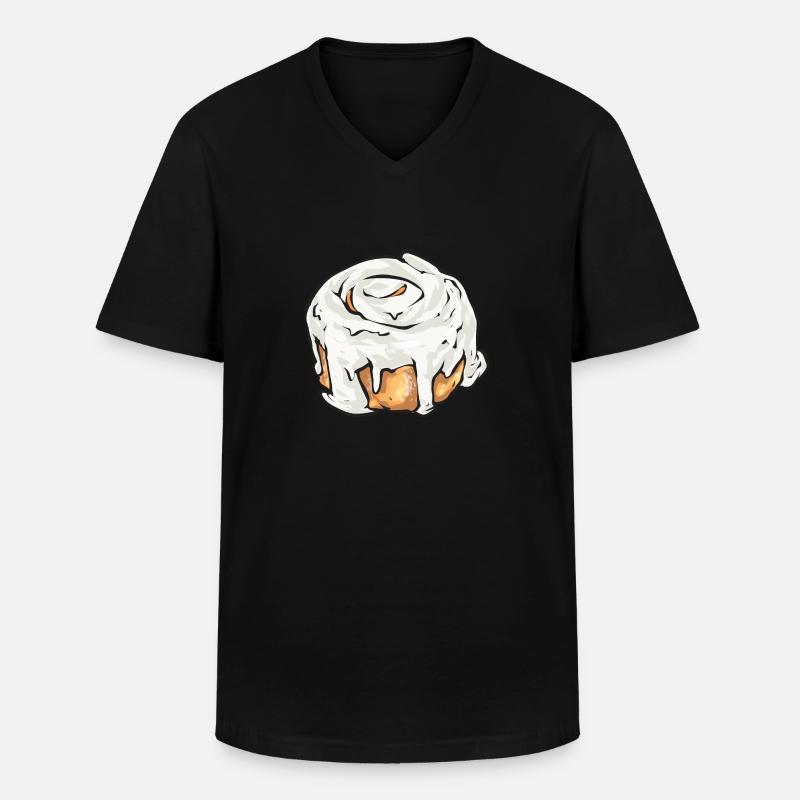Zimtschnecke - Männer-T-Shirt mit V-Ausschnitt - Schwarz