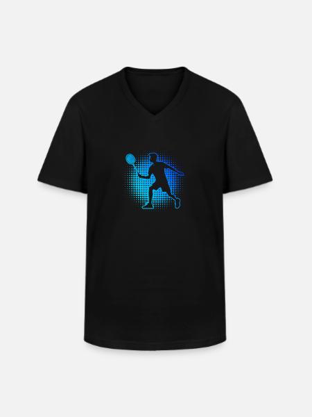 Badminton Women's Squash Badminton Player - Men's V-Neck T-Shirt - black