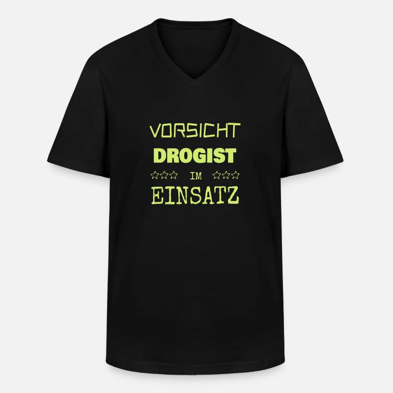 Drogist - Männer-T-Shirt mit V-Ausschnitt - Schwarz
