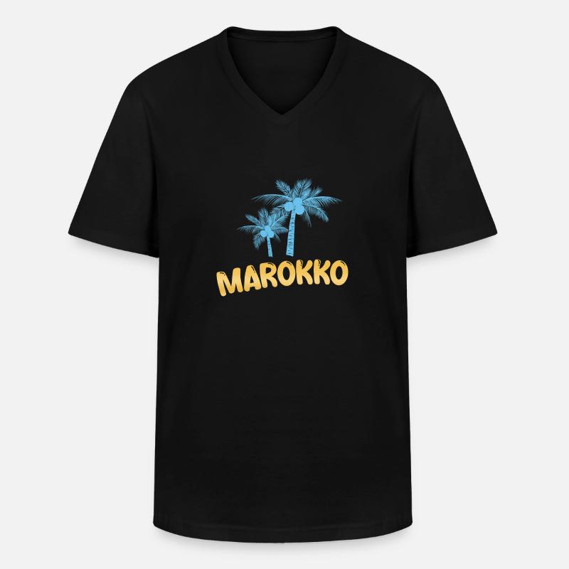 Morocco as Morocco - Men's V-Neck T-Shirt - black
