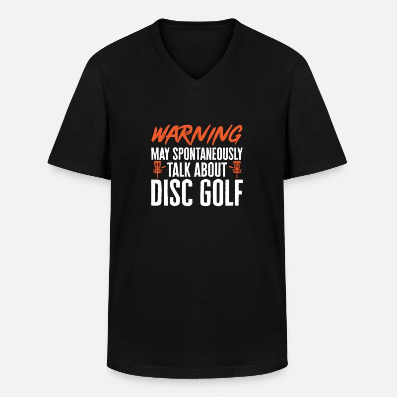 Discgolf Disc Golf Frisbee - Männer-T-Shirt mit V-Ausschnitt - Schwarz