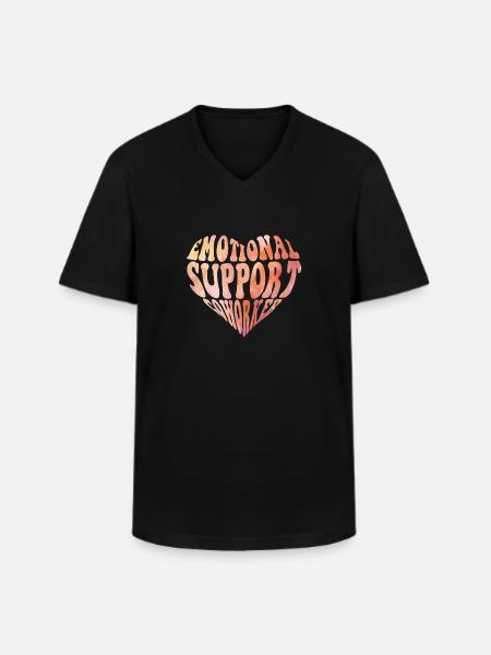 Emotional Support Coworker - Men's V-Neck T-Shirt - black