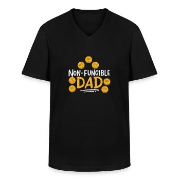 Nicht-fungibler Vater - Männer-T-Shirt mit V-Ausschnitt - Schwarz - Vorne - AI Model Male 178 dark (178cm)