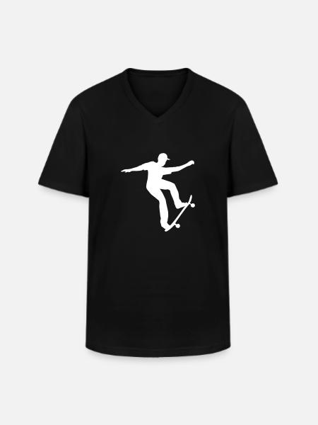 Skateboarding, Skateboarder - Men's V-Neck T-Shirt - black