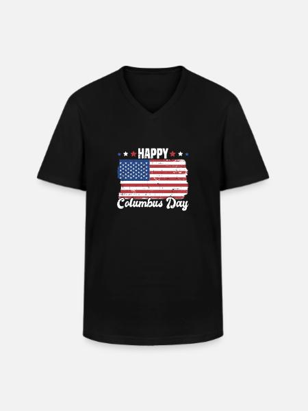 Christopher Columbus - Männer-T-Shirt mit V-Ausschnitt - Schwarz