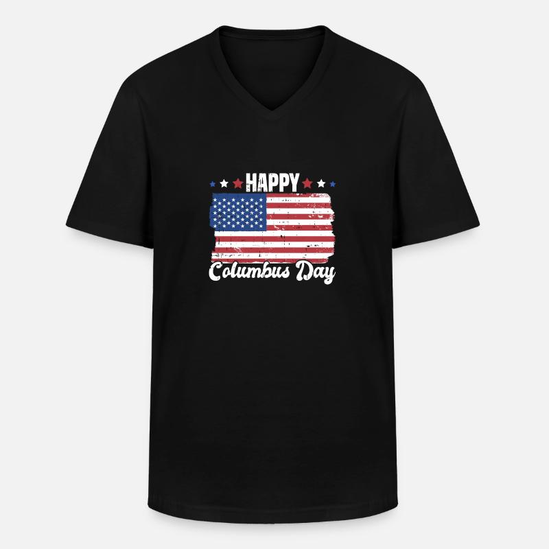 Christopher Columbus - Männer-T-Shirt mit V-Ausschnitt - Schwarz