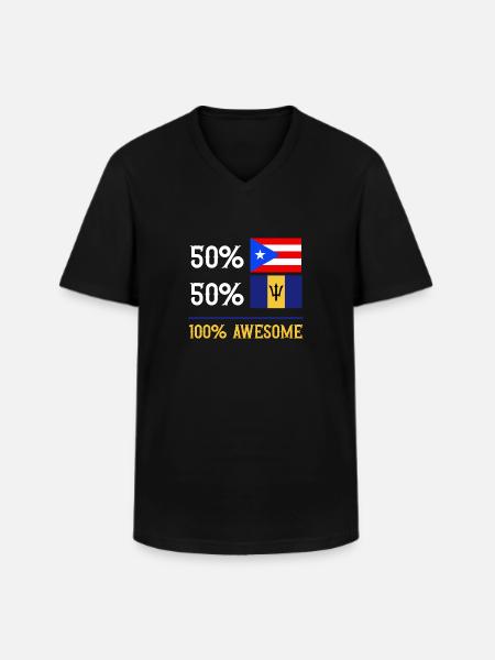 Barbados flag Barbadian bayan - Men's V-Neck T-Shirt - black
