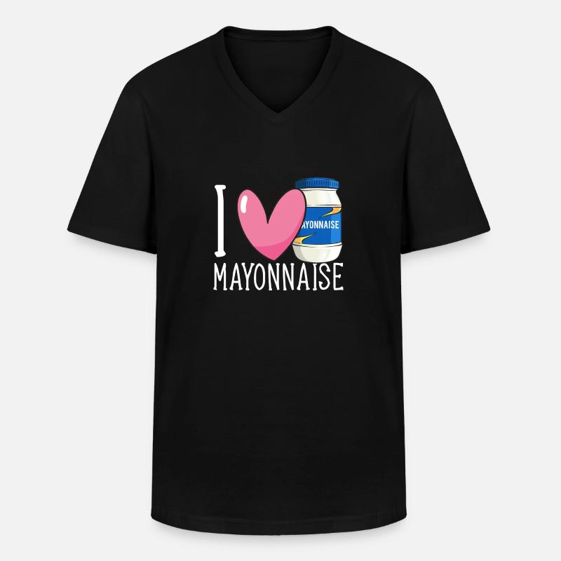 Mayonnaise - Männer-T-Shirt mit V-Ausschnitt - Schwarz
