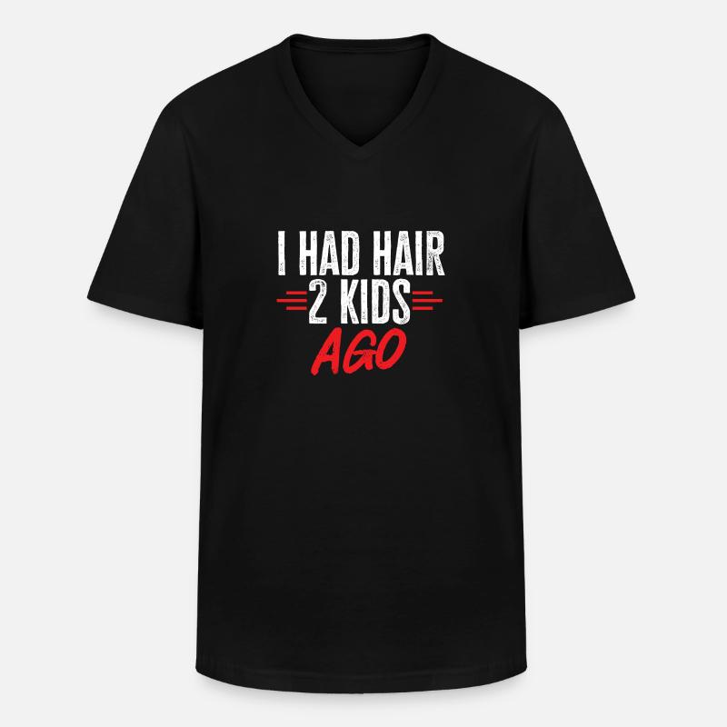 Glatze Kahlköpfigkeit Bart Glatzkopf - Männer-T-Shirt mit V-Ausschnitt - Schwarz