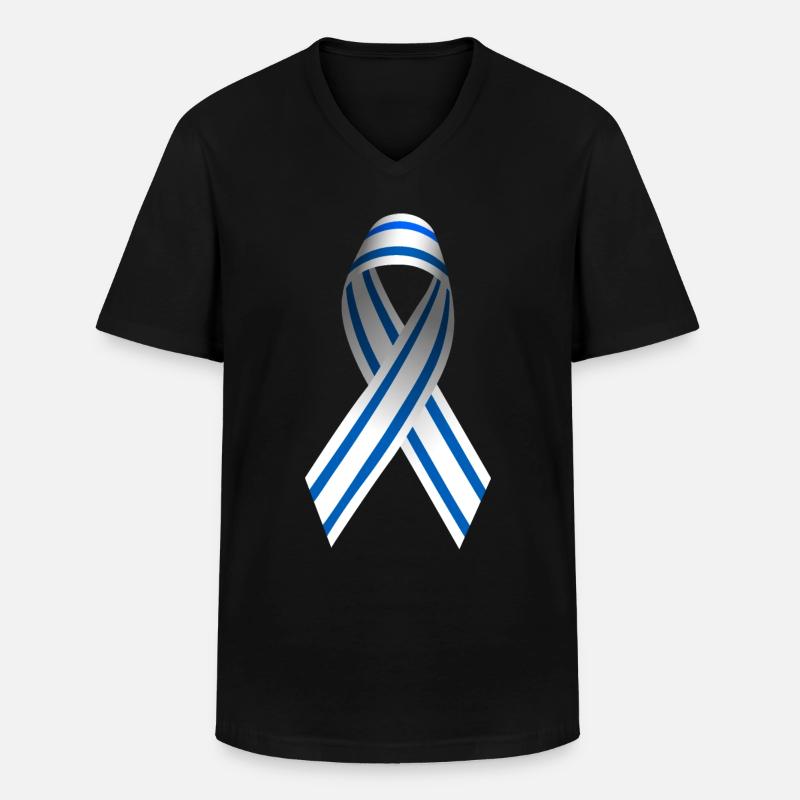 Peace for Israel - Loop - Men's V-Neck T-Shirt - black