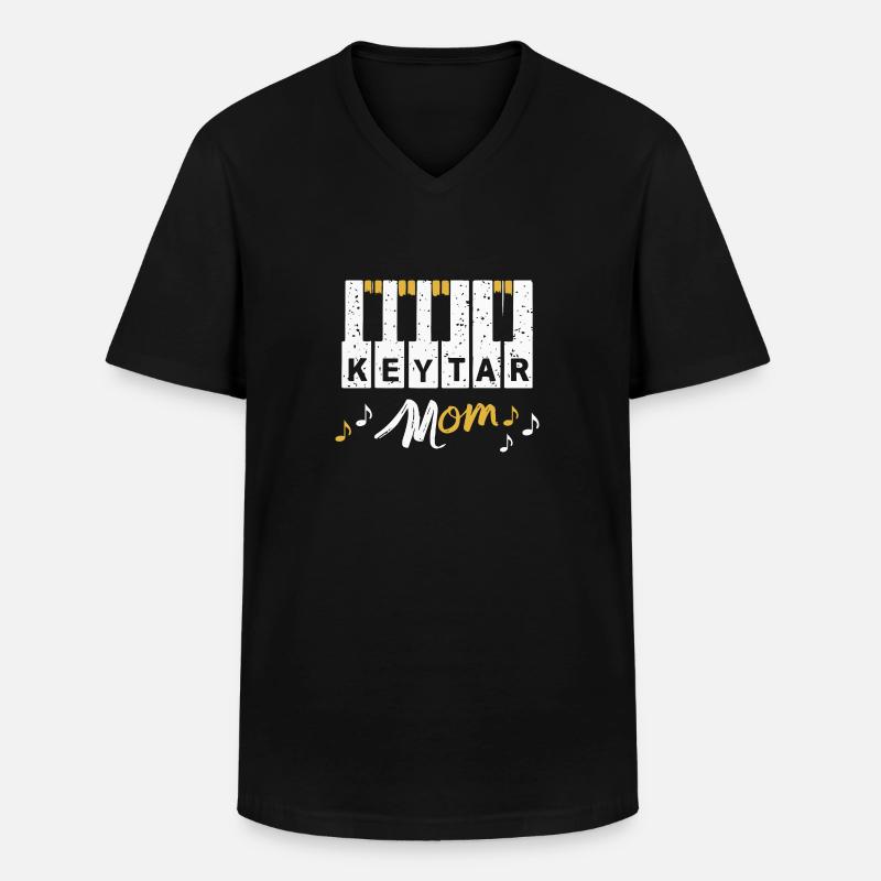 Keytar Keyboard Geschenk - Männer-T-Shirt mit V-Ausschnitt - Schwarz