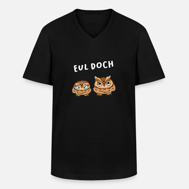Eul Doch - Männer-T-Shirt mit V-Ausschnitt - Schwarz
