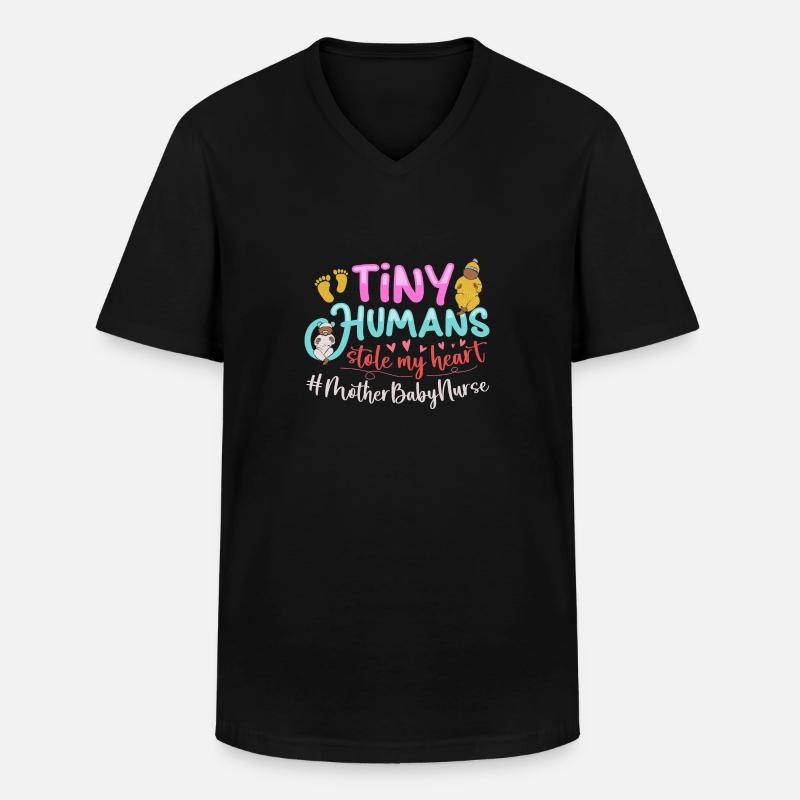 Krankenschwester Baby Entbindungsschwester - Männer-T-Shirt mit V-Ausschnitt - Schwarz