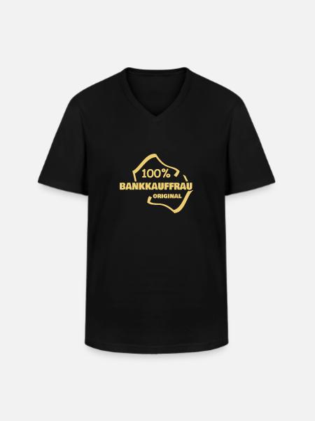 Bankkauffrau - Männer-T-Shirt mit V-Ausschnitt - Schwarz
