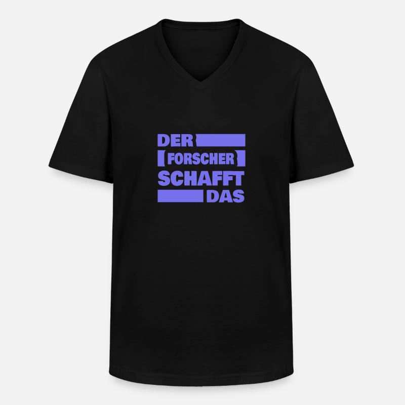 Forscher als Arbeit - Männer-T-Shirt mit V-Ausschnitt - Schwarz