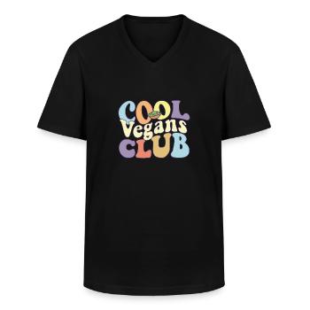 Cool Vegans Club Vegetarian Life Plant Based Diet - Männer-T-Shirt mit V-Ausschnitt - Schwarz - Vorne - AI Model Male 178 dark (178cm)
