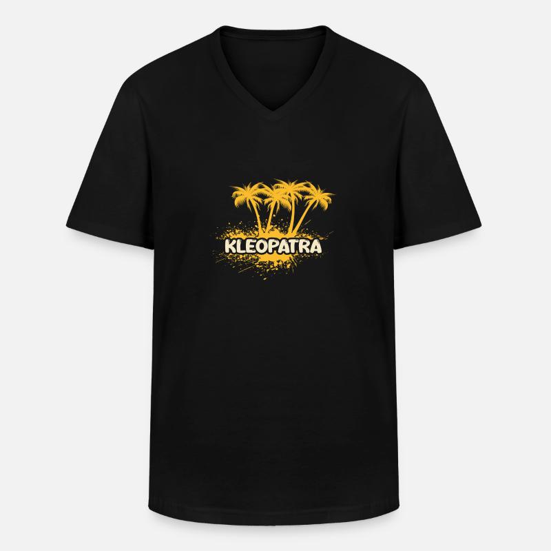 Kleopatra - Männer-T-Shirt mit V-Ausschnitt - Schwarz