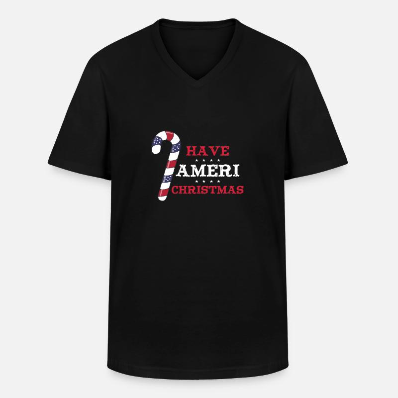 Avoir Ameri Noël - T-shirt col V Homme - noir