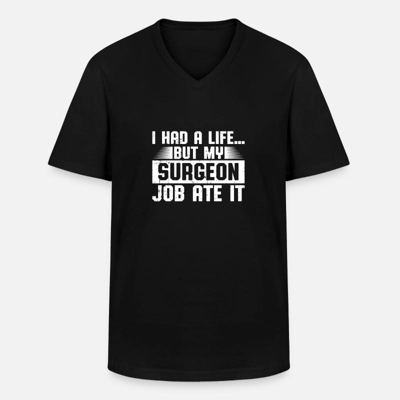 Chirurg - Männer-T-Shirt mit V-Ausschnitt - Schwarz