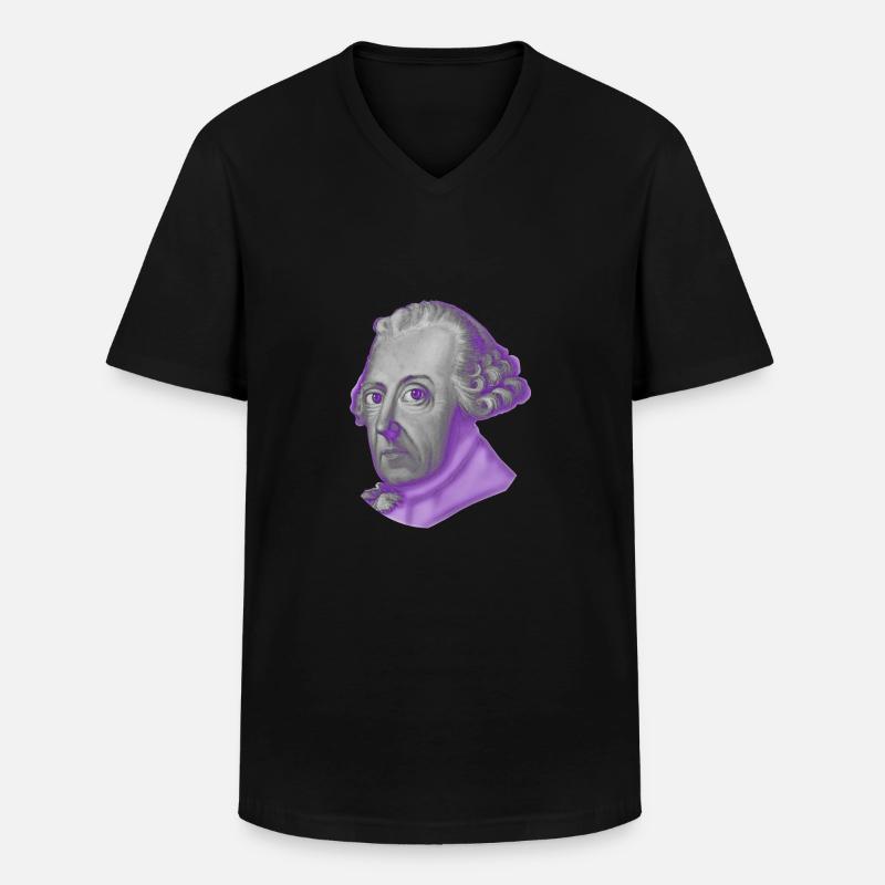 Friedrich II. - Männer-T-Shirt mit V-Ausschnitt - Schwarz