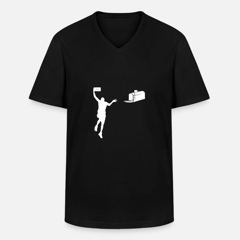 Dunking Post - T-shirt col V Homme - noir