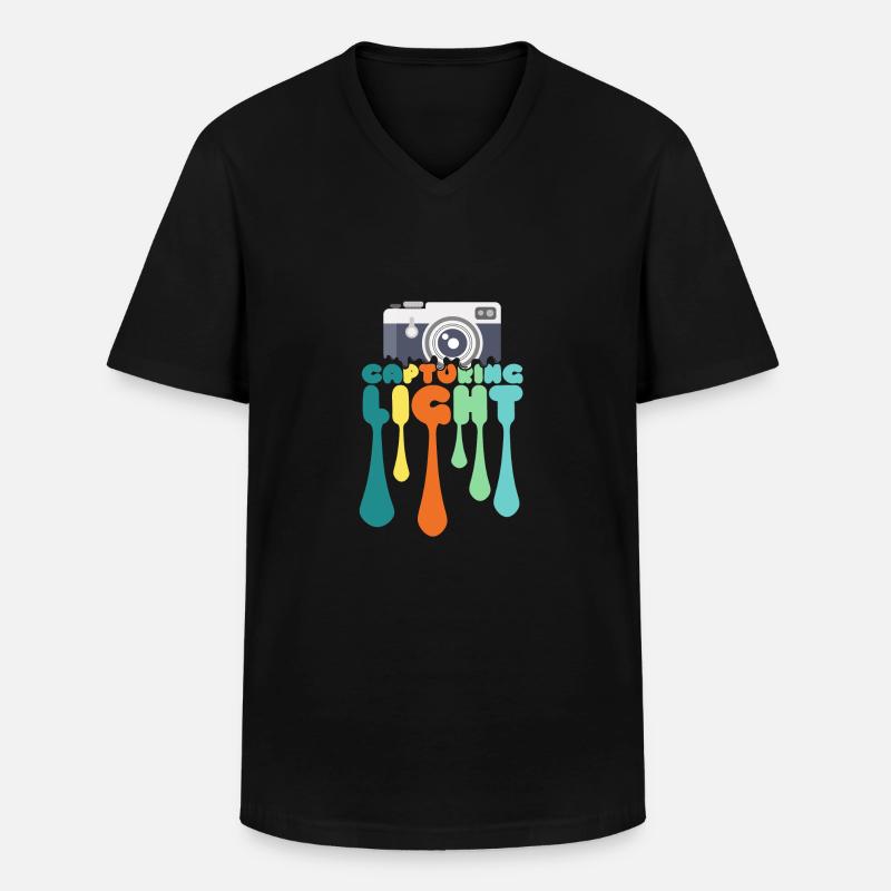 Fotografie Kamera Geschenk - Männer-T-Shirt mit V-Ausschnitt - Schwarz