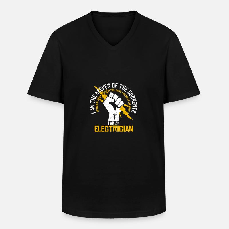 Elektriker - Männer-T-Shirt mit V-Ausschnitt - Schwarz