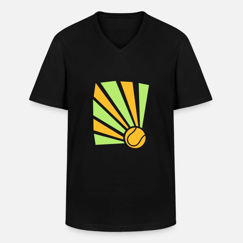 Tennis Explosion - Männer-T-Shirt mit V-Ausschnitt - Schwarz