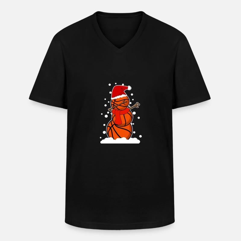 Dab Dabbing Basketball Weihnachtsgeschenk Idee - Männer-T-Shirt mit V-Ausschnitt - Schwarz