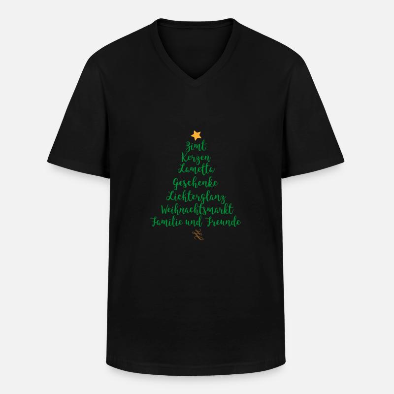 Weihnachten - Männer-T-Shirt mit V-Ausschnitt - Schwarz
