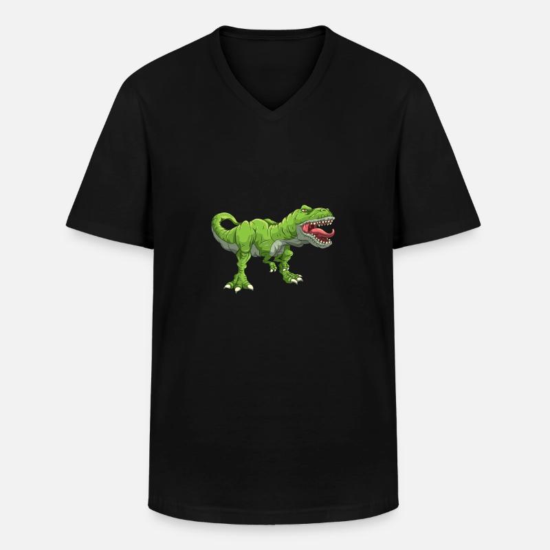 T Rex - Men's V-Neck T-Shirt - black