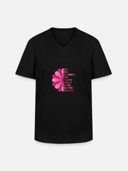 Positiv Motivation Spruch Sonnenblume Hoffnung - Männer-T-Shirt mit V-Ausschnitt - Schwarz