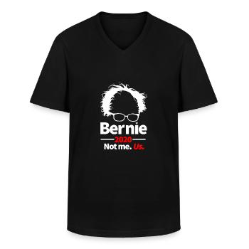 Bernie Sanders 2020 Not Me. Us Political USA - Men's V-Neck T-Shirt - black - Front - AI Model Male 178 dark (178cm)
