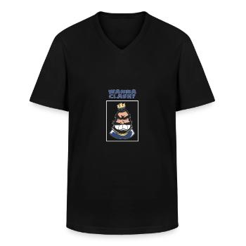Wanna Clash Arena Royale Clans - Männer-T-Shirt mit V-Ausschnitt - Schwarz - Vorne - AI Model Male 178 dark (178cm)
