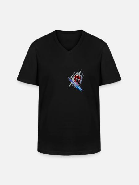 fighter glove art - Men's V-Neck T-Shirt - black