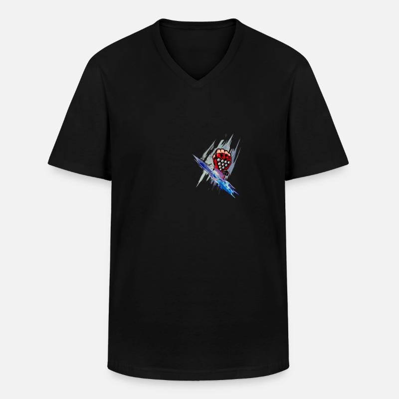 Kampfhandschuh Kunst - Männer-T-Shirt mit V-Ausschnitt - Schwarz