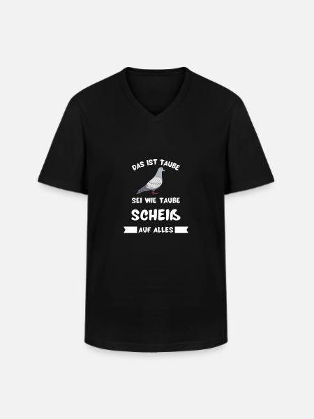 Dit is duiven T-shirt met grappig gezegde - Klassiek mannen T-shirt met V-hals - zwart