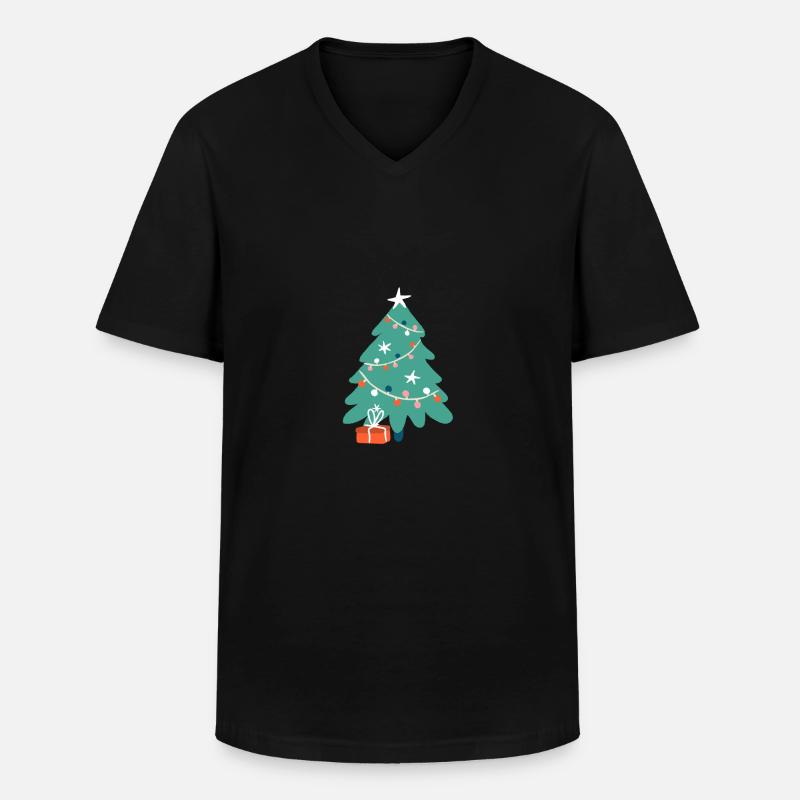 Weihnachtsbaum Tannenbaum Weihnachtsgeschenk - Männer-T-Shirt mit V-Ausschnitt - Schwarz