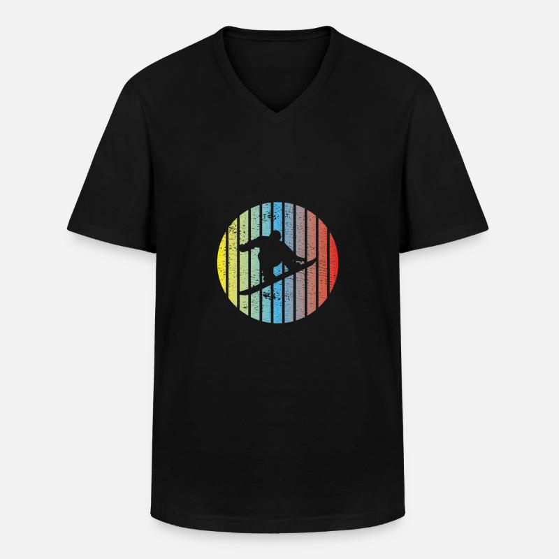 Snowboardsport Snowboard Geschenk Snowboardfahrer - Männer-T-Shirt mit V-Ausschnitt - Schwarz